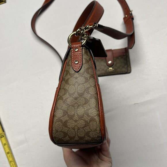 COACH MILLIE Shoulder Bag Colorblock Signature Canvas with Wallet - Picture 7 of 12